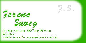 ferenc suveg business card